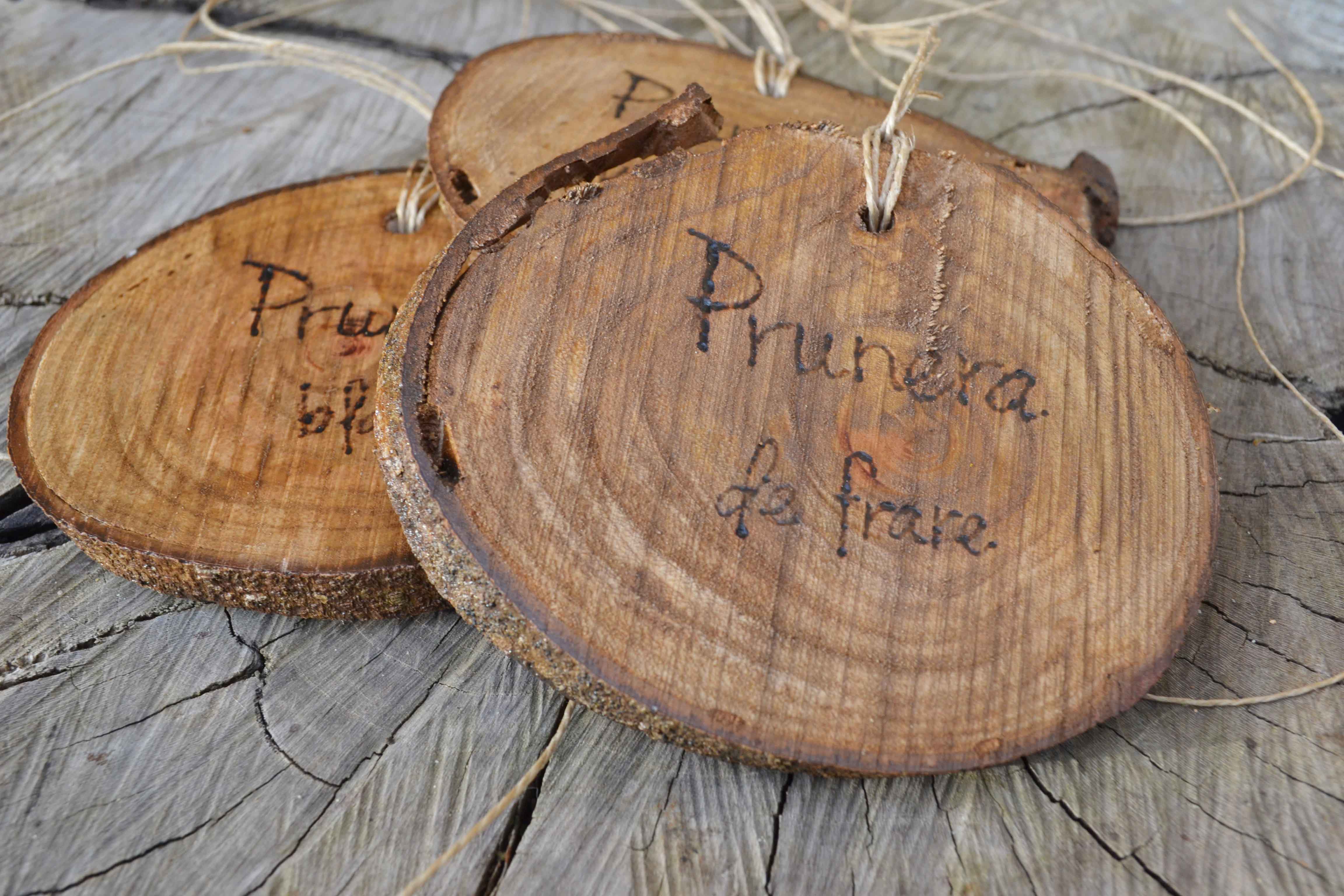 PLAQUES DE FUSTA PIROGRAVADES